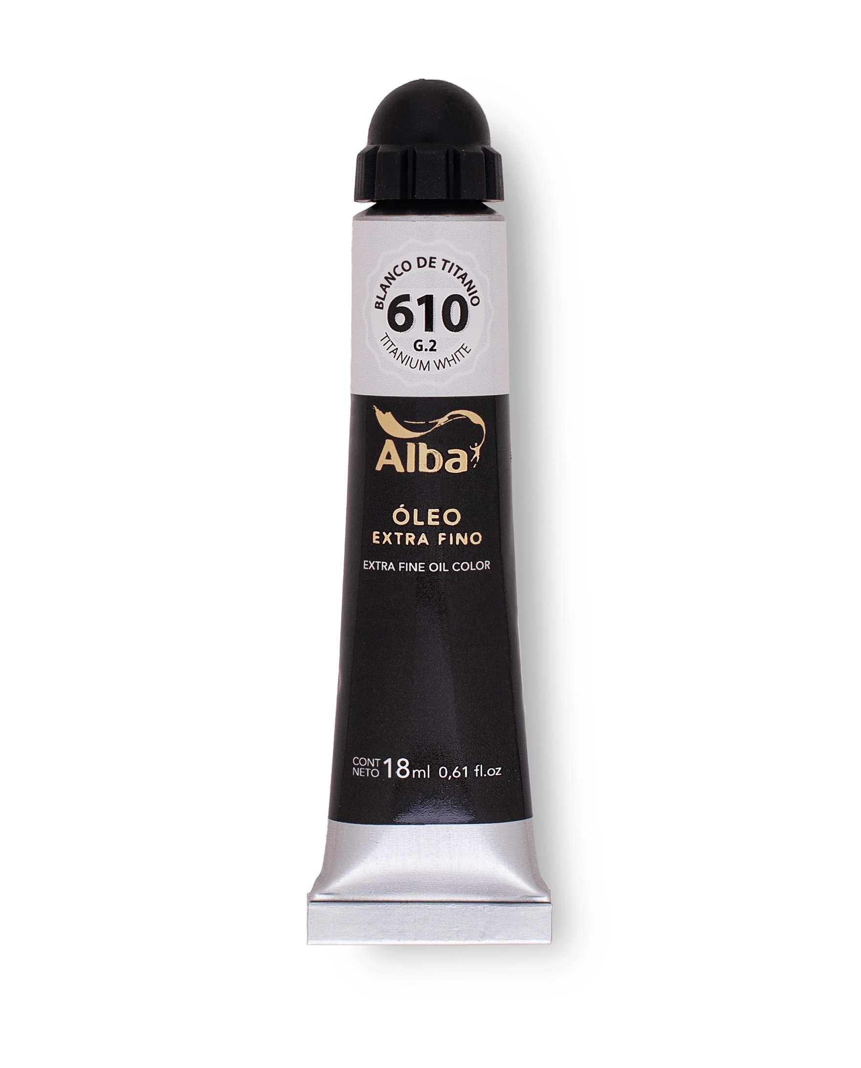 Oleo prof blanco de titanio 6 x 18 ml. - Alba Artística
